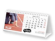 Calendarios personalizados de mesa 21x10 cm con espiral