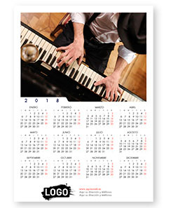 Calendarios personalizados de pared 30x42 cm simple